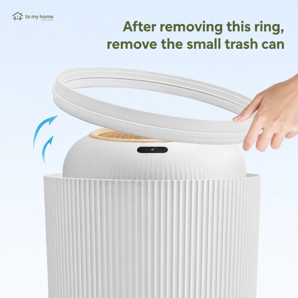 Smart motion sensor trash can with sealed lid, quiet close, and space-saving Nordic style for bathroom, bedroom, kitchen, or home office Tomyhome Global