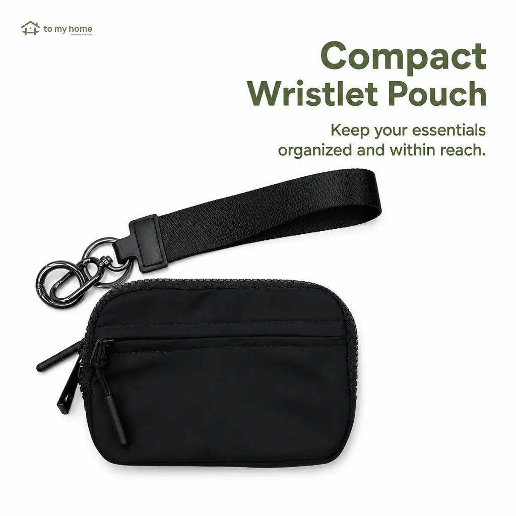 Lightweight scratchproof wristlet wallet with RFID protection, water-repellent nylon, and compact organization for cards, ID, and essentials on busy everyday outings Tomyhome Global