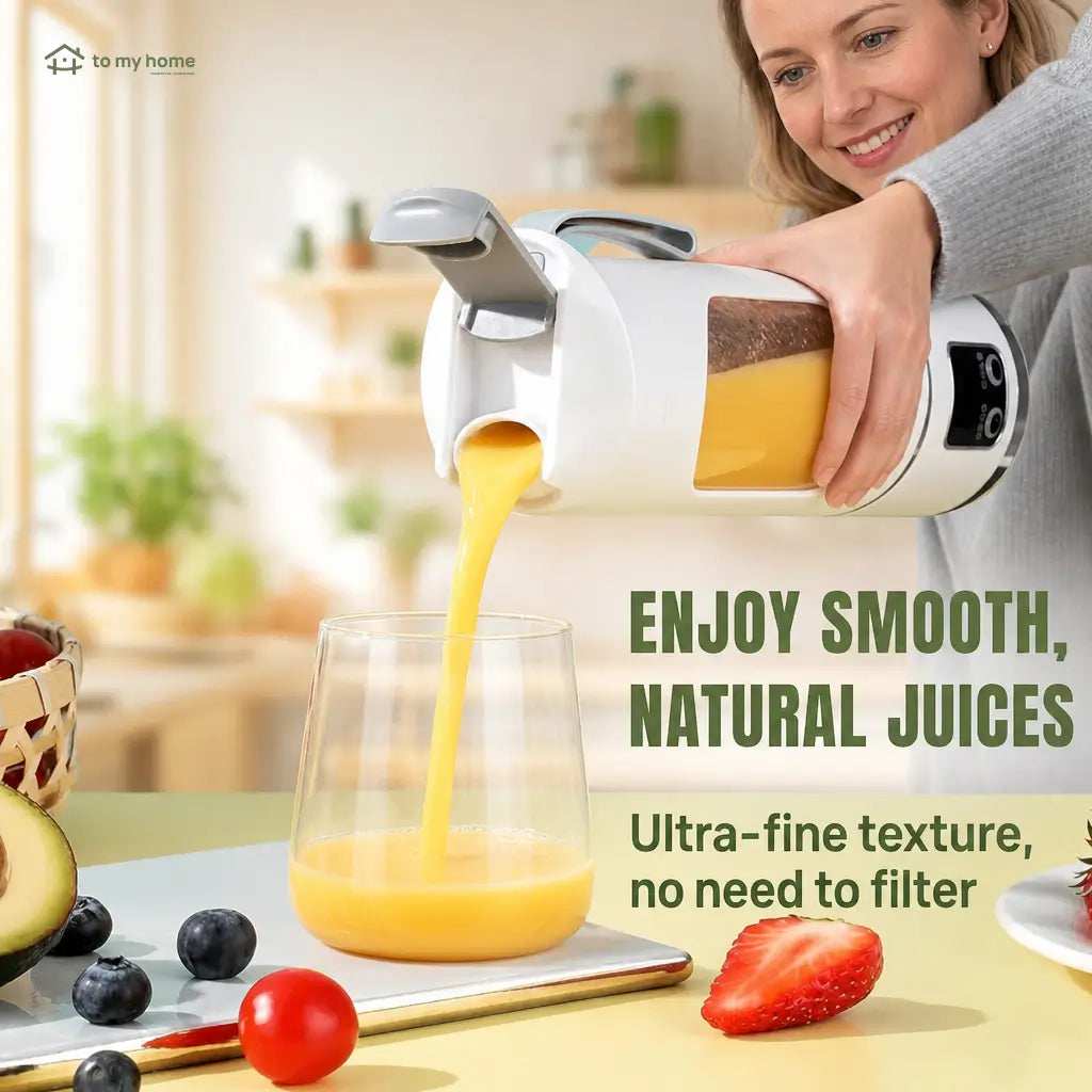 Compact portable juicer blender with LED display, USB recharge and leak-proof design for smoothies, baby food, daily shakes at home or travel Tomyhome Global