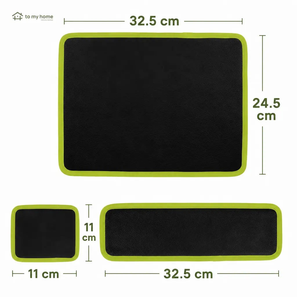 3-Piece Flexible Magnetic Tool Mat Set with Non-Slip PVC Grip for Auto Repair, Garage Workbenches, and Toolbox Organization at Home or Shop Tomyhome Global