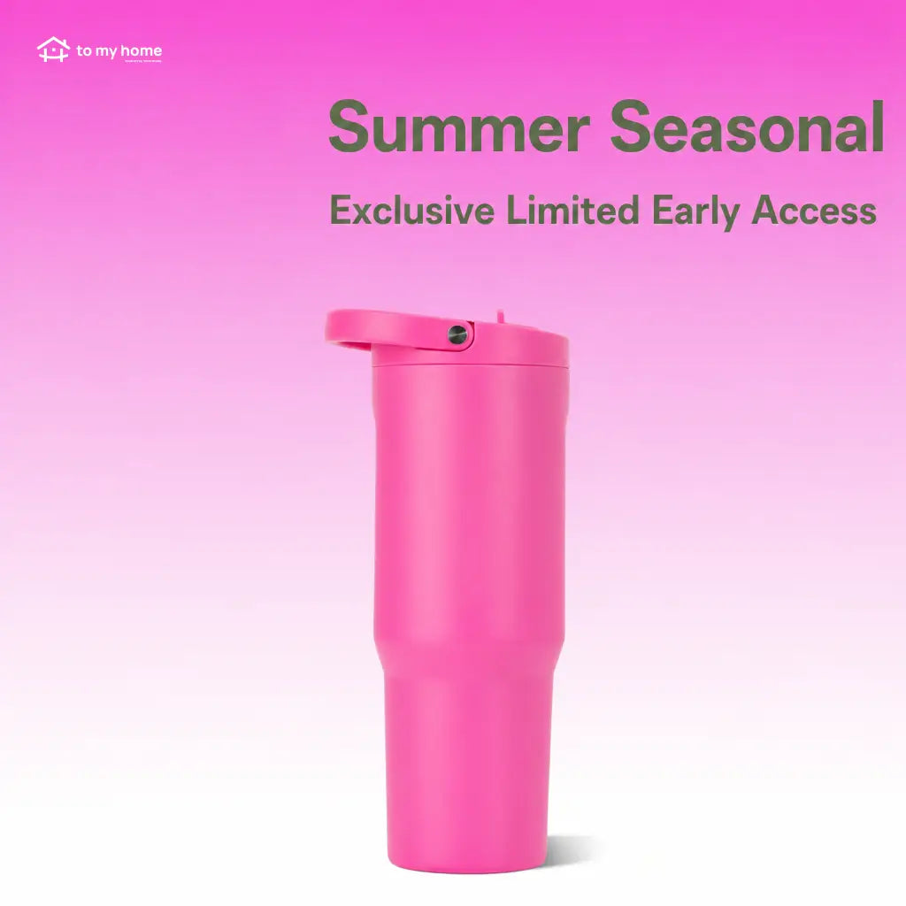 Dishwasher-safe stainless steel water bottle with 24-hour cold insulation and easy-carry handle for active days and road trips without unwanted spills Tomyhome Global