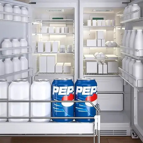 Automatic Drink Organizer for Fridge, Self-Pushing Soda Can Dispenser for Refrigerator, 355 ml to 591 ml Beverage Holder, Clear Durable Material