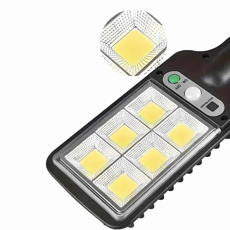 Solar LED Street Lights IP65 Waterproof Motion Sensor 3 Modes with Remote for Outdoor Pathway Backyard Garden Driveway Security Lighting Set