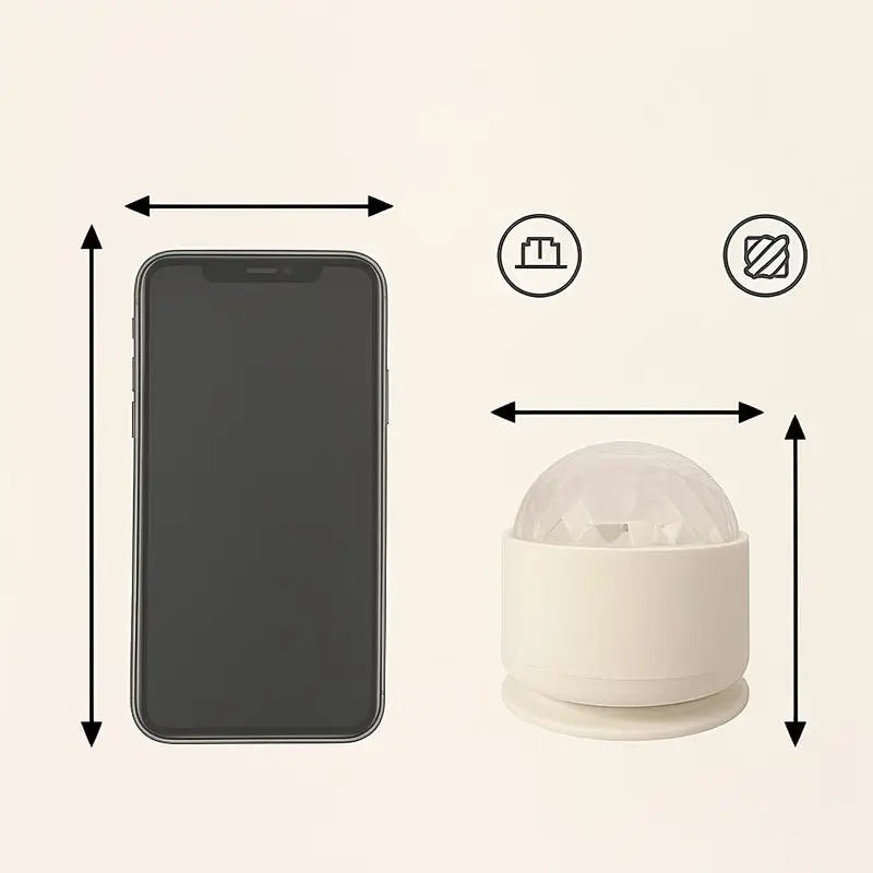 7가지 색상 별 프로젝터 무드등, 2가지 장면 모드, 음악 리듬, 오션 웨이브, 3D 물결 효과 - 침실, 파티 장식, 연인/어린이 로맨틱 선물