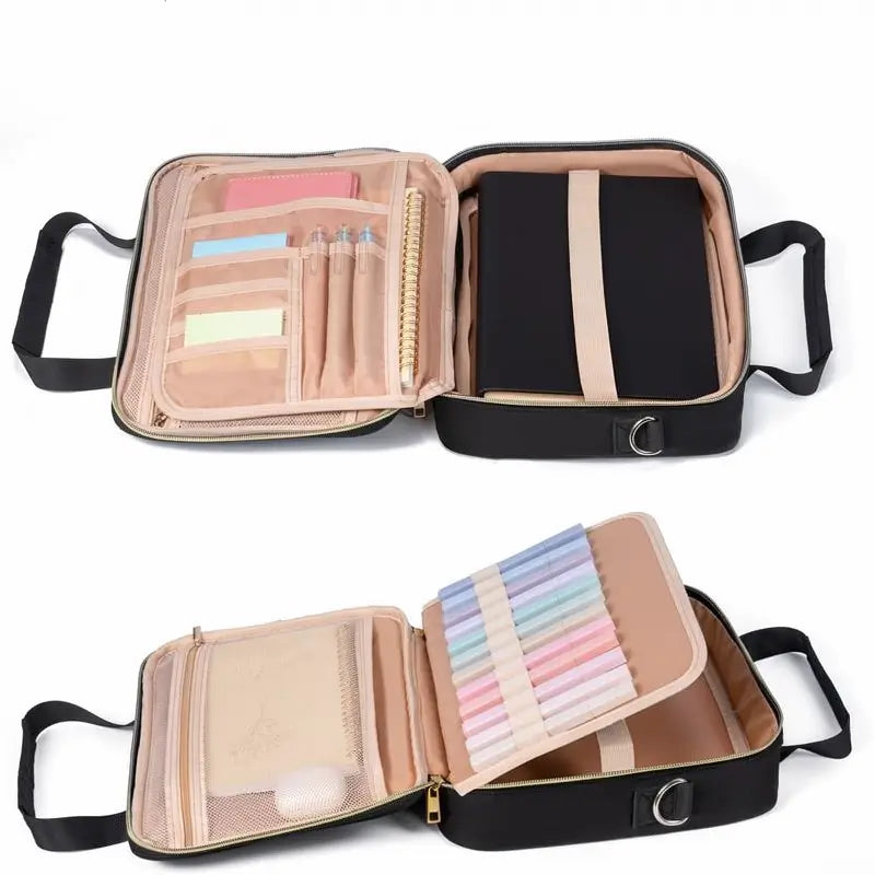 Large Bible Bag with Shoulder Strap, Multi-use Case for Women, Protective Storage with Tabs and Highlighters, Practical Christian Gift for Study