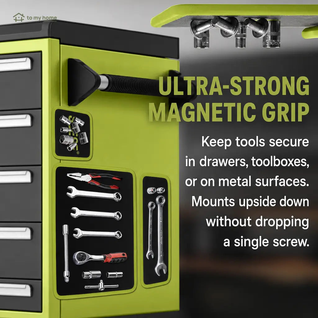 3-Piece Flexible Magnetic Tool Mat Set with Non-Slip PVC Grip for Auto Repair, Garage Workbenches, and Toolbox Organization at Home or Shop Tomyhome Global