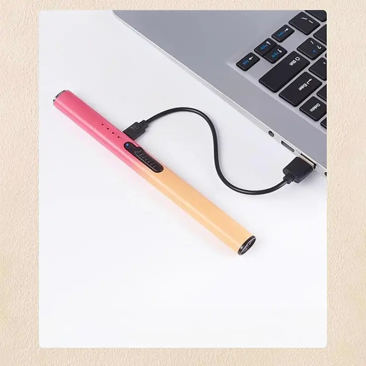 Electric Candle Lighter Rechargeable Windproof Plasma Arc Tool Long Neck USB Charging Safety Lock Mothers Day Gift for Home Kitchen BBQ Camping