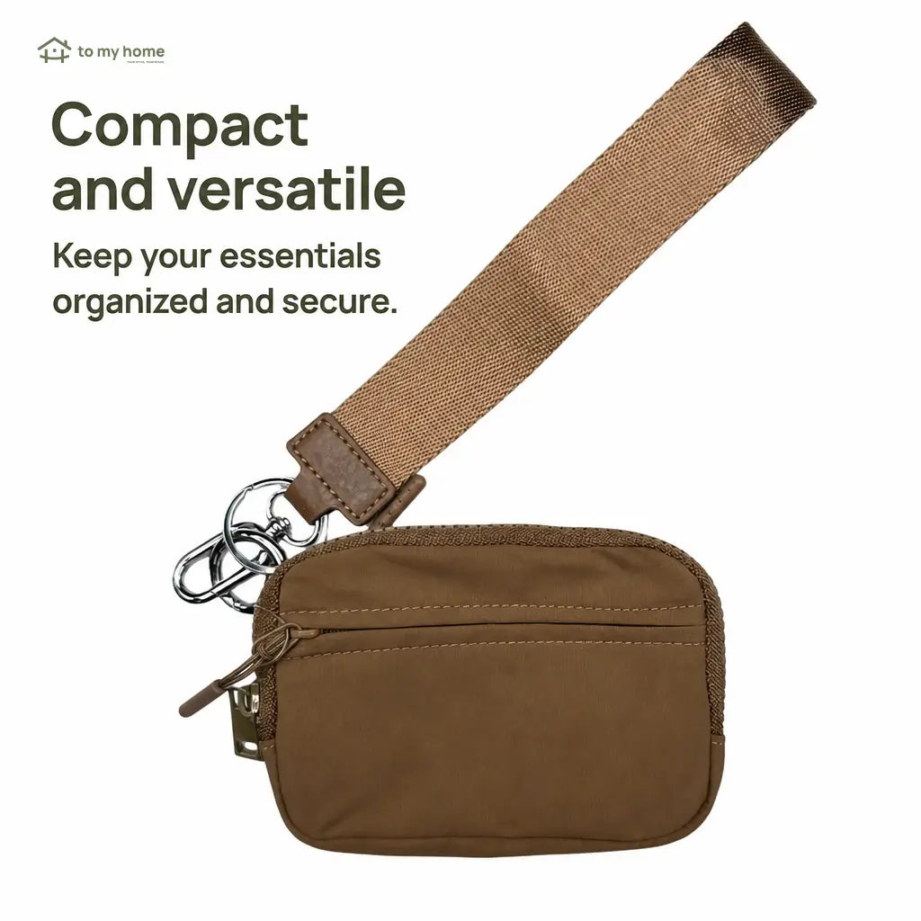 Lightweight scratchproof wristlet wallet with RFID protection, water-repellent nylon, and compact organization for cards, ID, and essentials on busy everyday outings Tomyhome Global