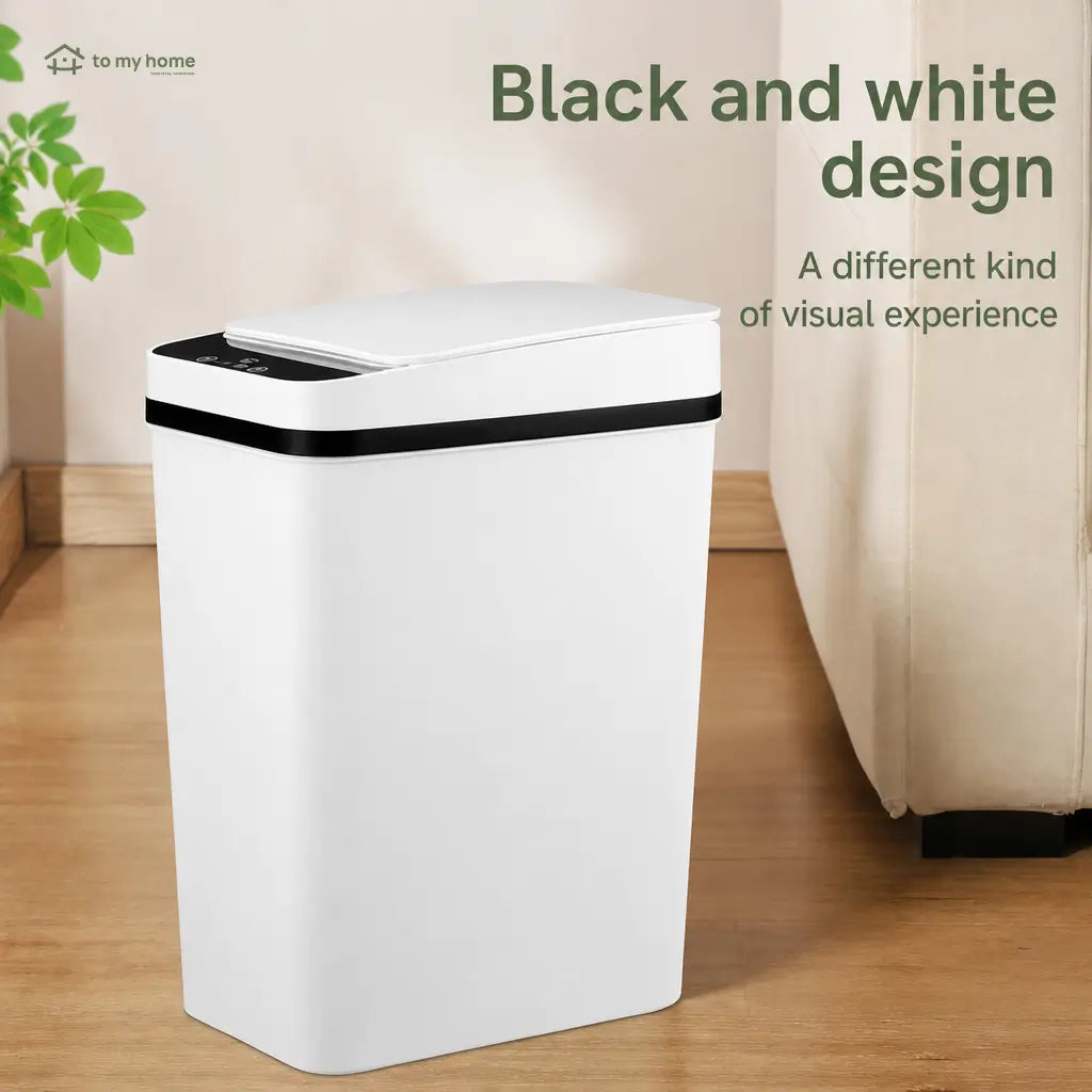 12L Touchless Motion Sensor Trash Can with Airtight Lid, Slim Waterproof Design, and Low-Noise Lid for Kitchen, Bathroom, Bedroom, Office Use Tomyhome Global