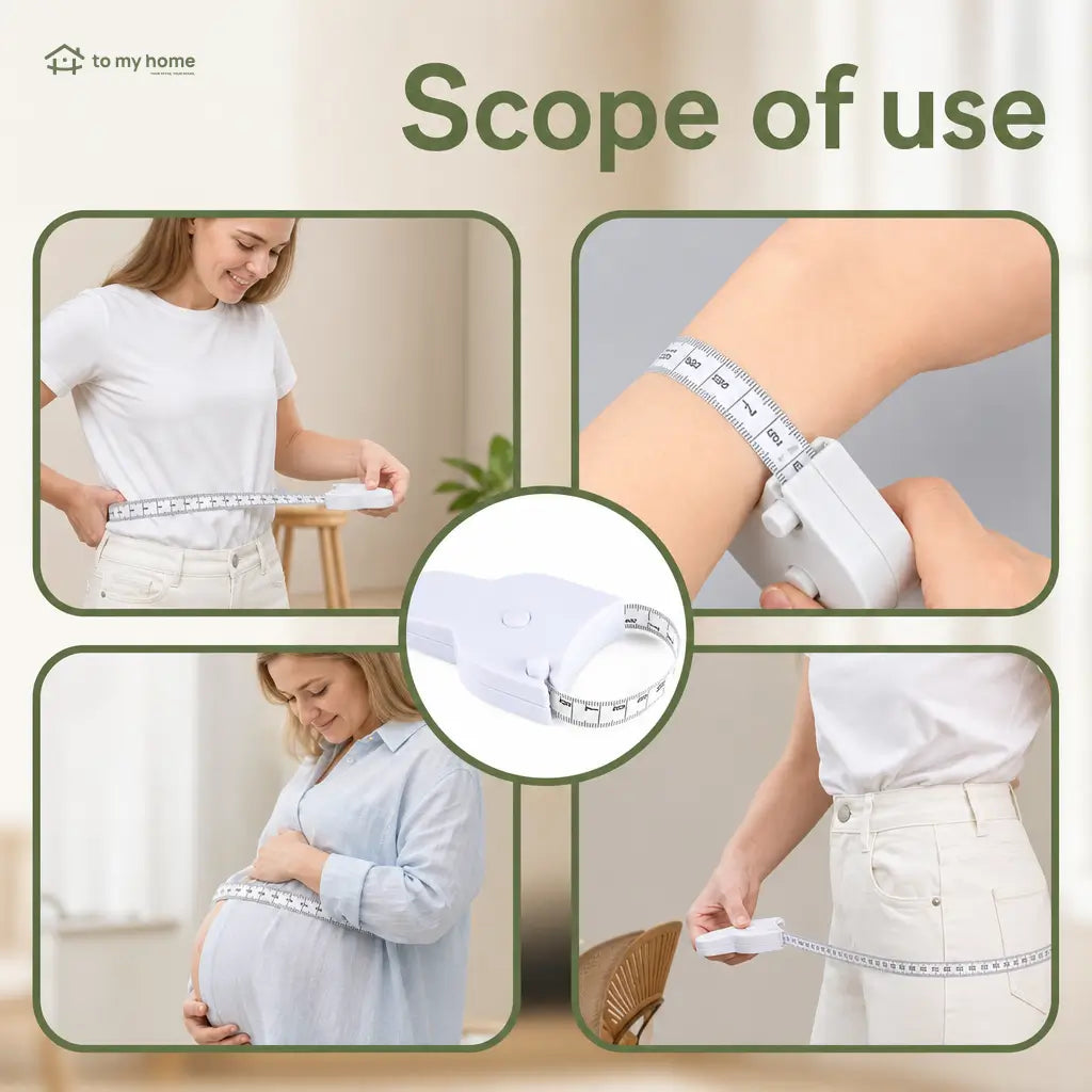 60-Inch Retractable Body Measuring Tape with Pin Lock for Fitness Tracking and Tailoring, Waist, Hip, Bust and Arm Measurements at Home Tomyhome Global