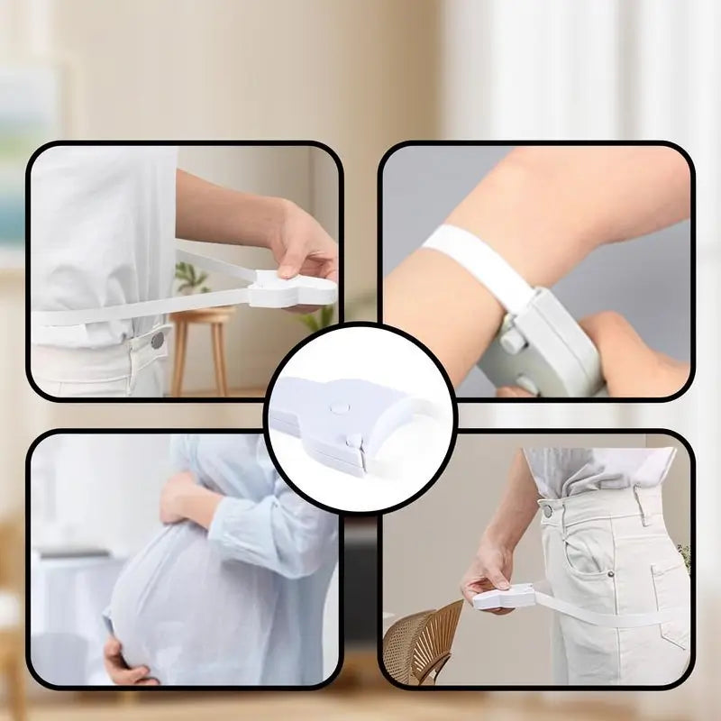 152 cm 3D Body Measuring Tape Fitness Auto-Retractable Tool for Waist Hip Bust Arms Soft Ruler Accurate Circumference White Portable Measuring Tool