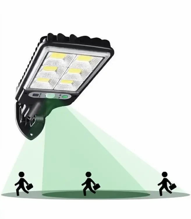 Solar LED Street Lights IP65 Waterproof Motion Sensor 3 Modes with Remote for Outdoor Pathway Backyard Garden Driveway Security Lighting Set