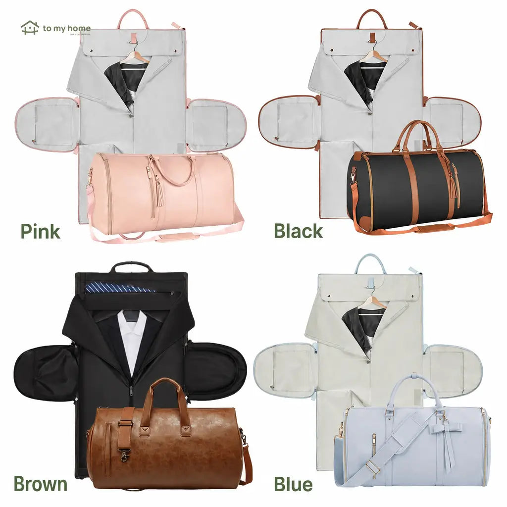 57L Travel Duffle Bag with Garment and Shoe Compartments, Water-Resistant Carry-On Weekender for Gym, Business Flights, Weddings, and Hospital Packing Tomyhome Global