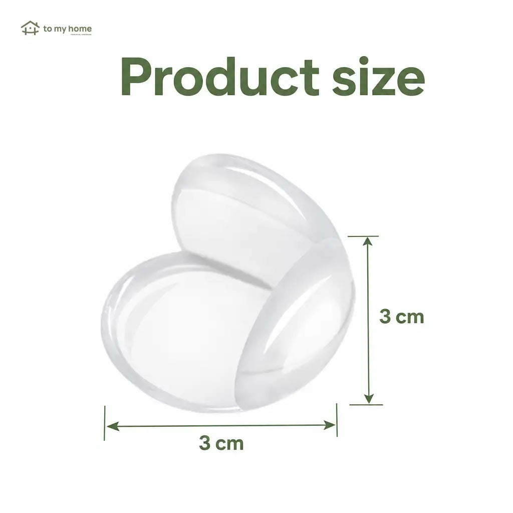Transparent round corner protectors with extra strong adhesive for safer baby-friendly furniture edges, glass tables and sharp corners around everyday home Tomyhome Global