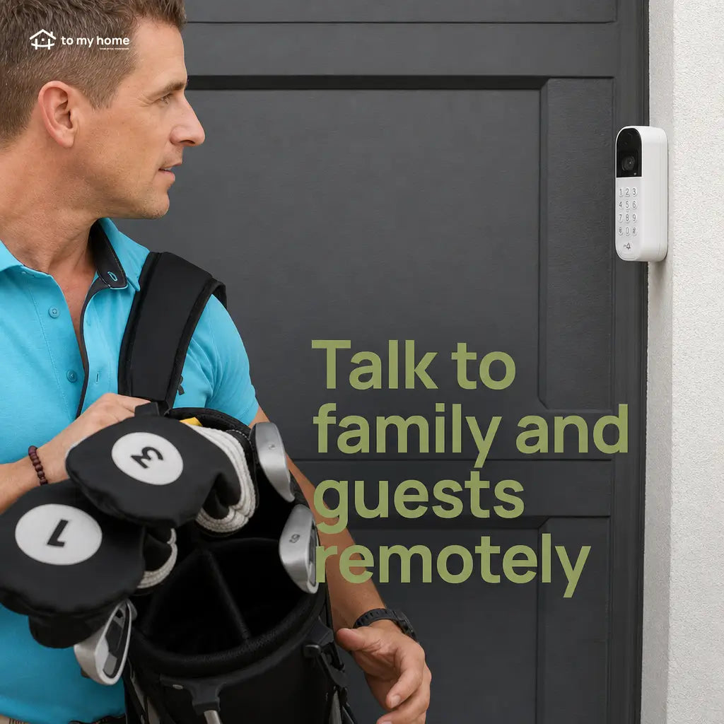 Smart garage door video keypad with wide-angle camera, custom PIN codes, and app control for safer everyday garage access at home or away Tomyhome Global