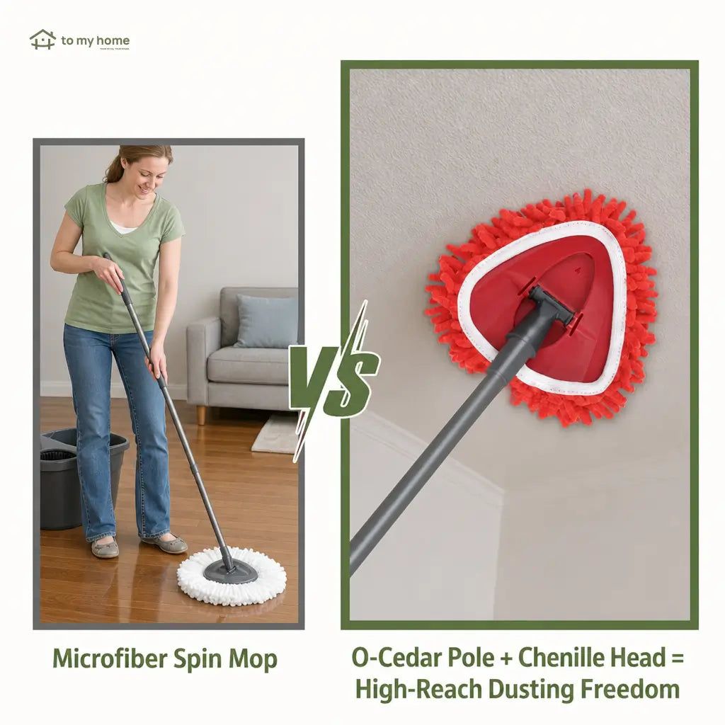 Chenille duster replacement heads with electrostatic microfiber for dry dusting on 1 TankSystem mops, household appliances, ceilings, blinds, furniture, and cars Tomyhome Global