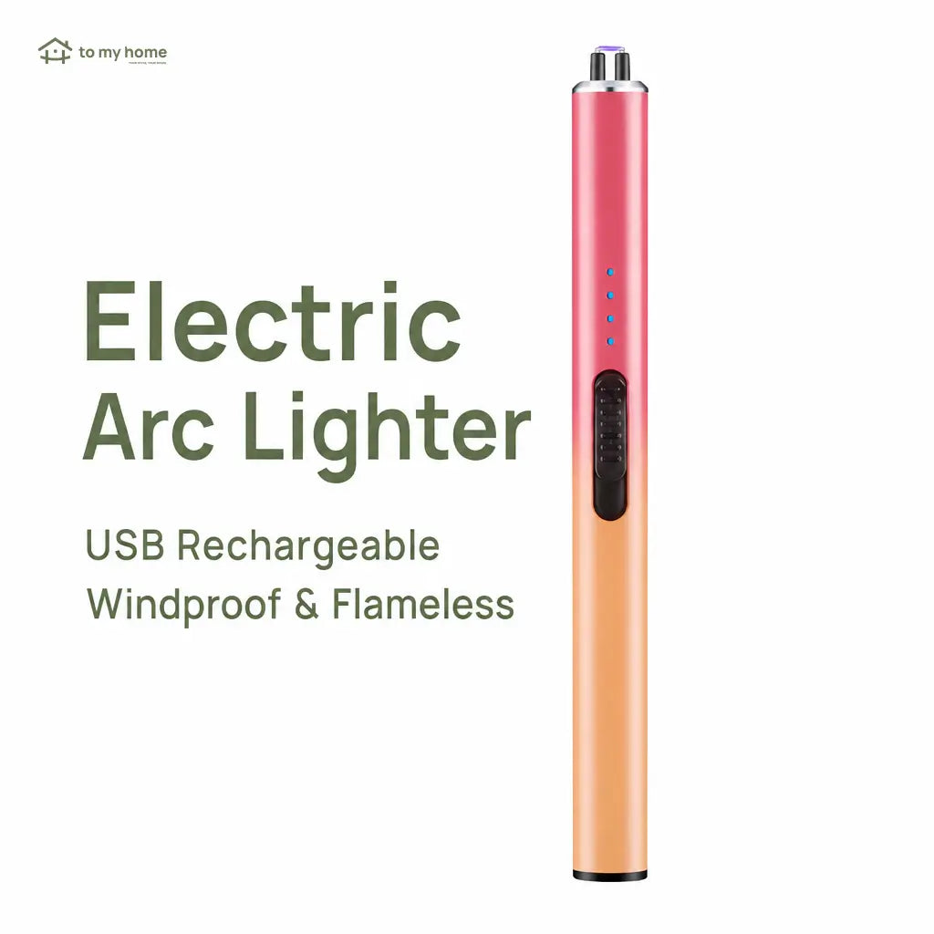 Electric candle lighter with LED indicators and compact pen design for safe candle lighting and thoughtful gifts for adults at home Tomyhome Global