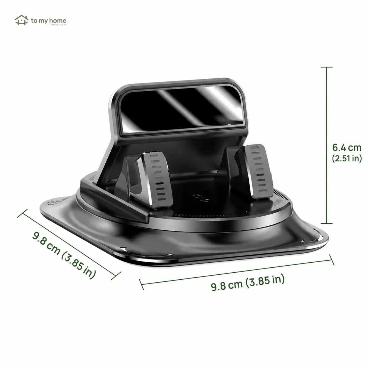 360° Rotating Car Phone Holder with Suction Cup Base for Stable Dashboard Navigation, One-Handed Use, iPhone and Android Phones in Most Cars Tomyhome Global