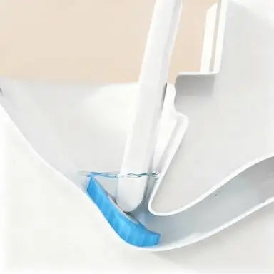 Disposable Toilet Brush Wand Set with Cleaning Refills Wall-Mount Bathroom Scrubbing System for Bowl Sink Bathtub Drain Wash Basin Cleaning Tool