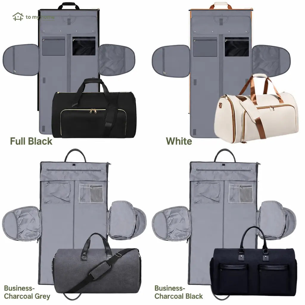 57L Travel Duffle Bag with Garment and Shoe Compartments, Water-Resistant Carry-On Weekender for Gym, Business Flights, Weddings, and Hospital Packing Tomyhome Global