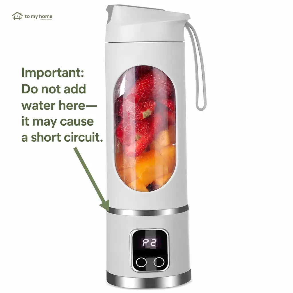 Compact portable juicer blender with LED display, USB recharge and leak-proof design for smoothies, baby food, daily shakes at home or travel Tomyhome Global