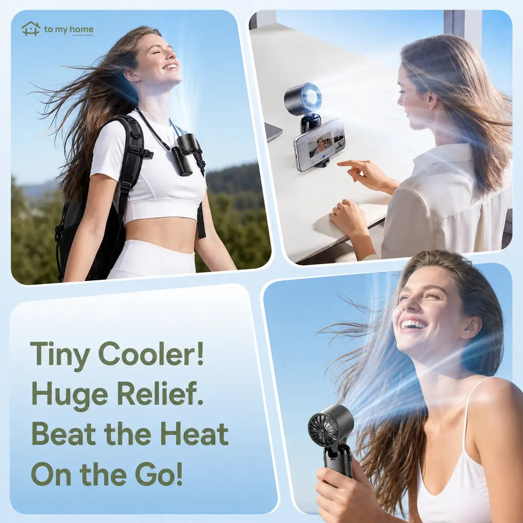 Portable turbo handheld fan with LED display, 199 speeds, USB-C charging for travel, desk, neck, and outdoor cooling comfort Tomyhome Global