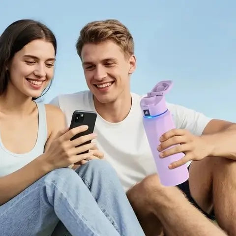 Smart App Water Bottle Hydration Tracker Insulated Stainless Steel Vacuum Flask Wide Mouth Thermal Cup for Gym Sports Travel Fitness and Health