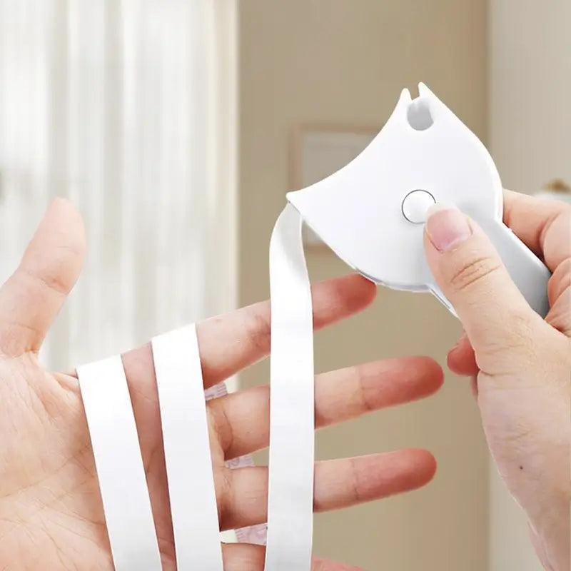 152 cm 3D Body Measuring Tape Fitness Auto-Retractable Tool for Waist Hip Bust Arms Soft Ruler Accurate Circumference White Portable Measuring Tool