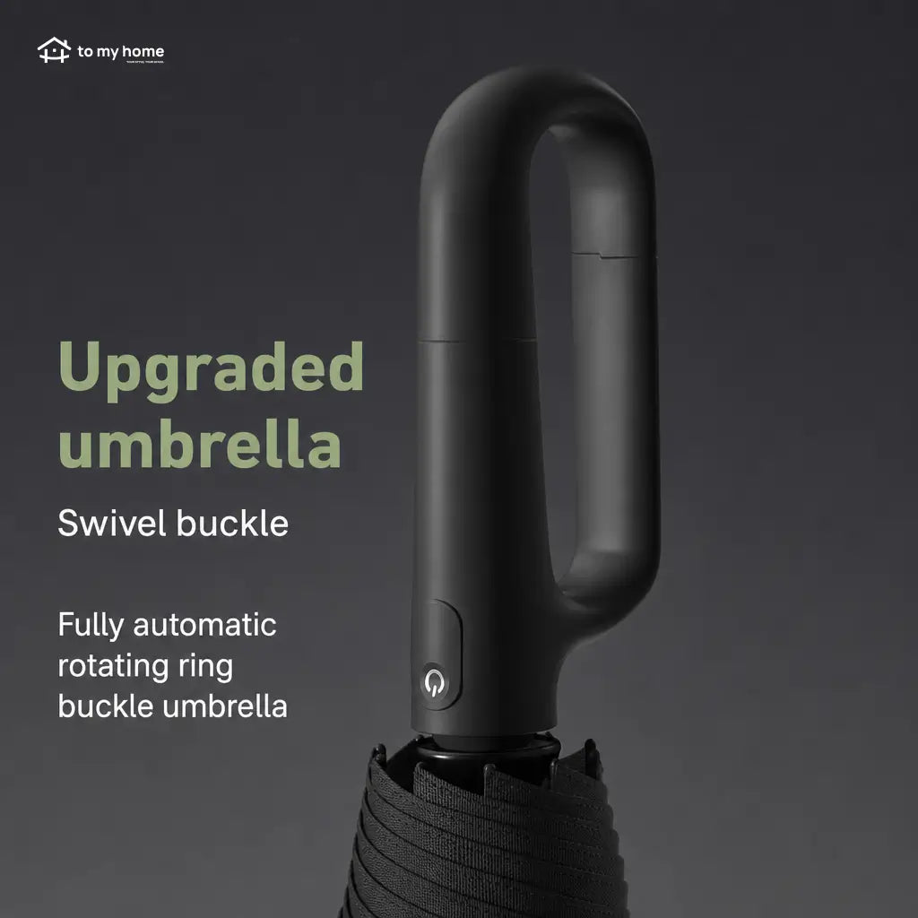 Automatic folding umbrella with 10-rib wind-resistant frame and loop buckle for commuting, travel, rain and sun protection for men and women Tomyhome Global