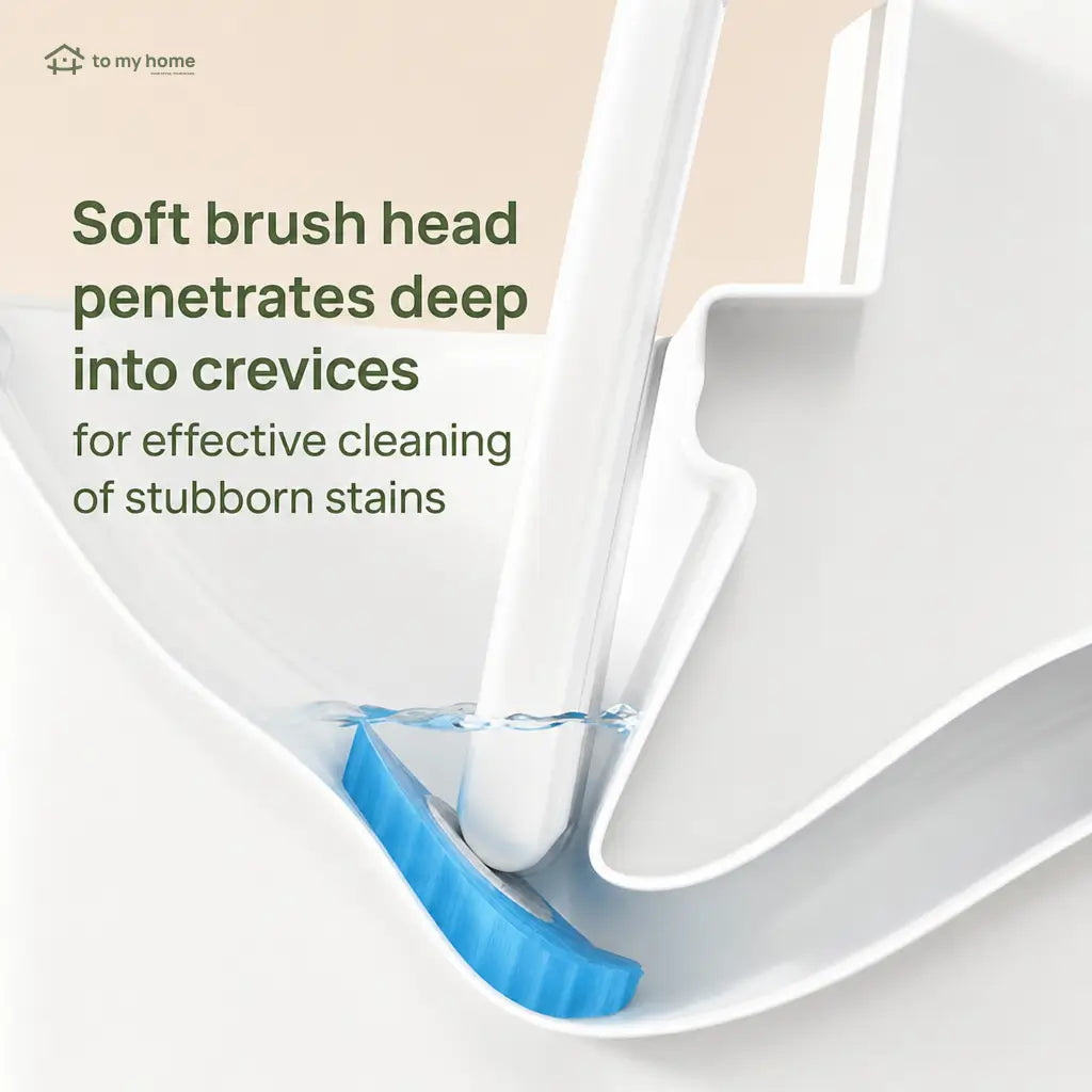 Disposable toilet brush set with 24 scented refills, wall-mounted holder and no-touch head replacement for bathroom cleaning Tomyhome Global