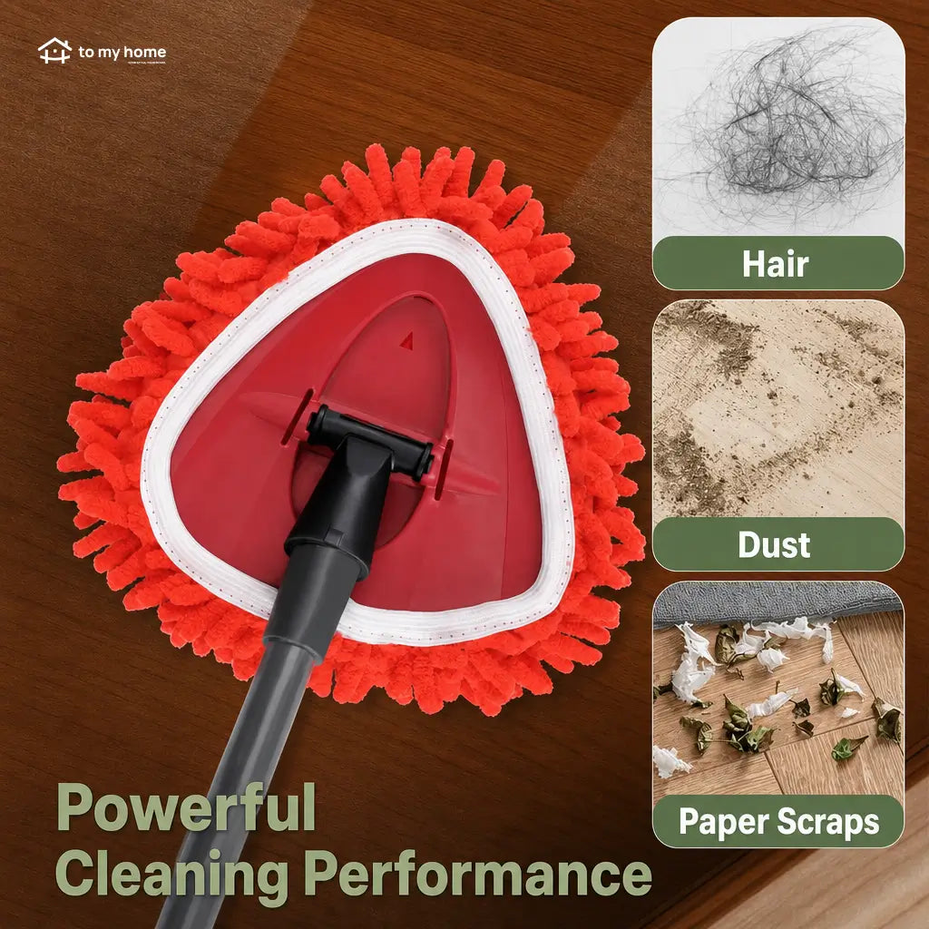 Chenille duster replacement heads with electrostatic microfiber for dry dusting on 1 TankSystem mops, household appliances, ceilings, blinds, furniture, and cars Tomyhome Global