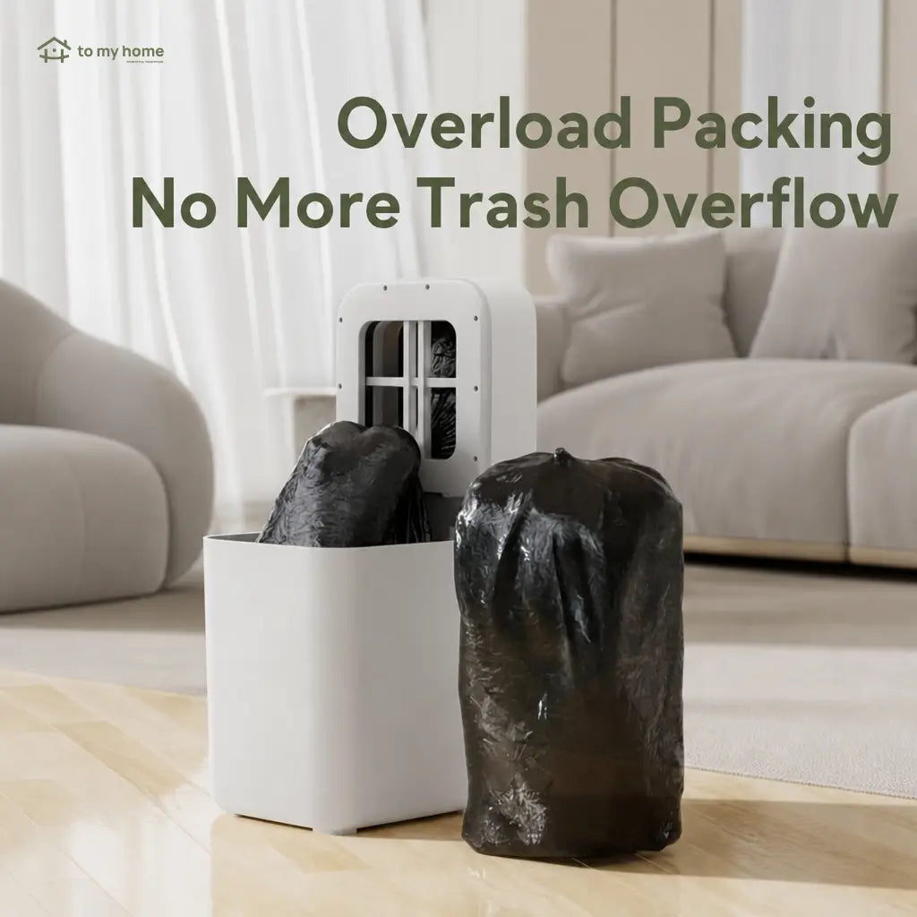 Smart trash can with motion sensor lid, self-sealing bags and odor control for hands-free kitchen, bathroom, bedroom and office waste disposal Tomyhome Global