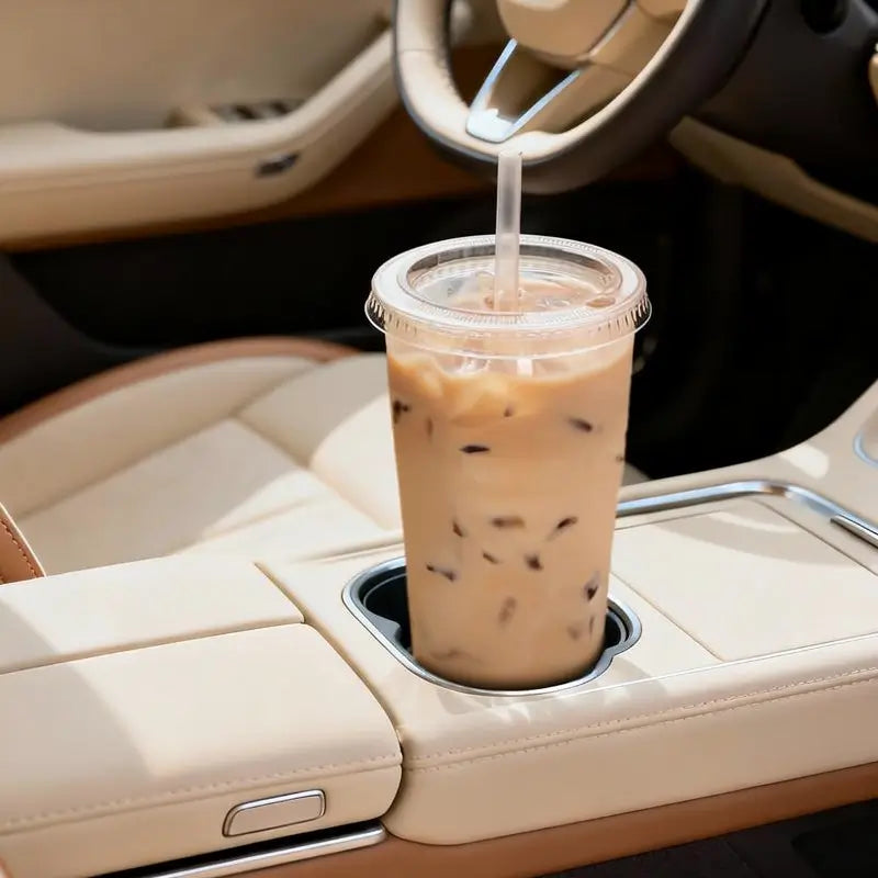 591ml Ribbed Glass Tumbler Set with Lids and Straws Reusable Leak-Proof for Iced Coffee Smoothies Juice Cocktails Stylish Durable Glass Drinkware