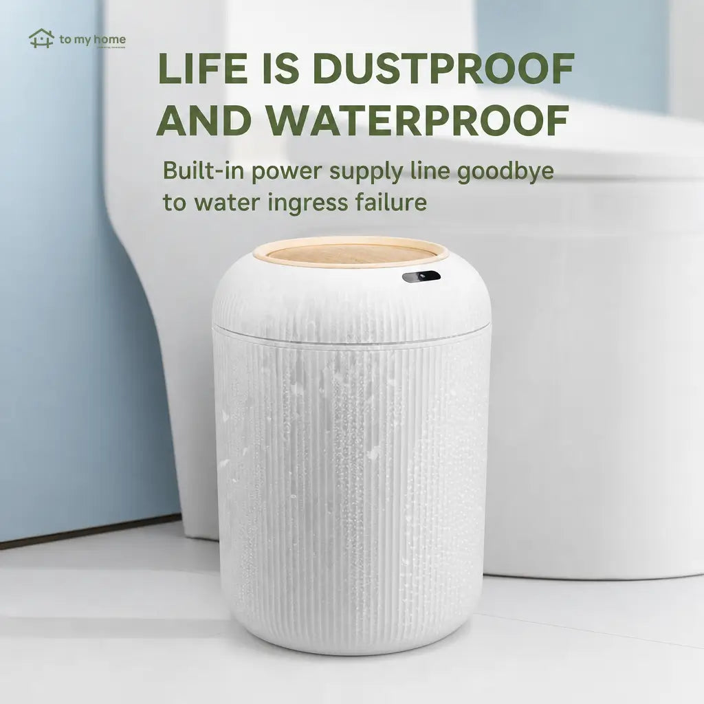 Smart motion sensor trash can with sealed lid, quiet close, and space-saving Nordic style for bathroom, bedroom, kitchen, or home office Tomyhome Global
