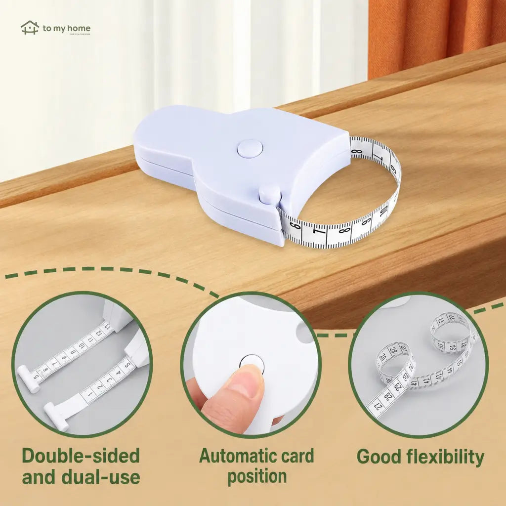 60-Inch Retractable Body Measuring Tape with Pin Lock for Fitness Tracking and Tailoring, Waist, Hip, Bust and Arm Measurements at Home Tomyhome Global