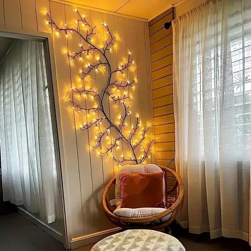 Lampada Ramo LED USB Floreale Decorazione per Casa Festa Matrimonio Vacanze Festival Interno Salotto Tavolo Ornamento