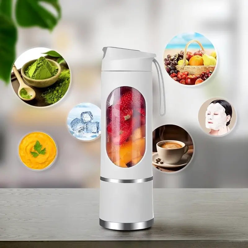 2-Pack Digital Multi-Mode Juicer Blender with Smart LED Display Leak-Proof Compact Design for Smoothies Shakes Baby Food Liquid Diets Portable Home Travel Use