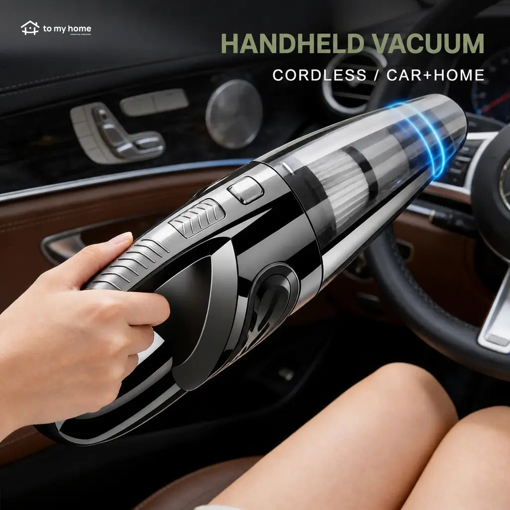Lightweight mini handheld vacuum with strong suction, wireless cleaning and attachment tools for quick car, home, keyboard and furniture messes Tomyhome Global