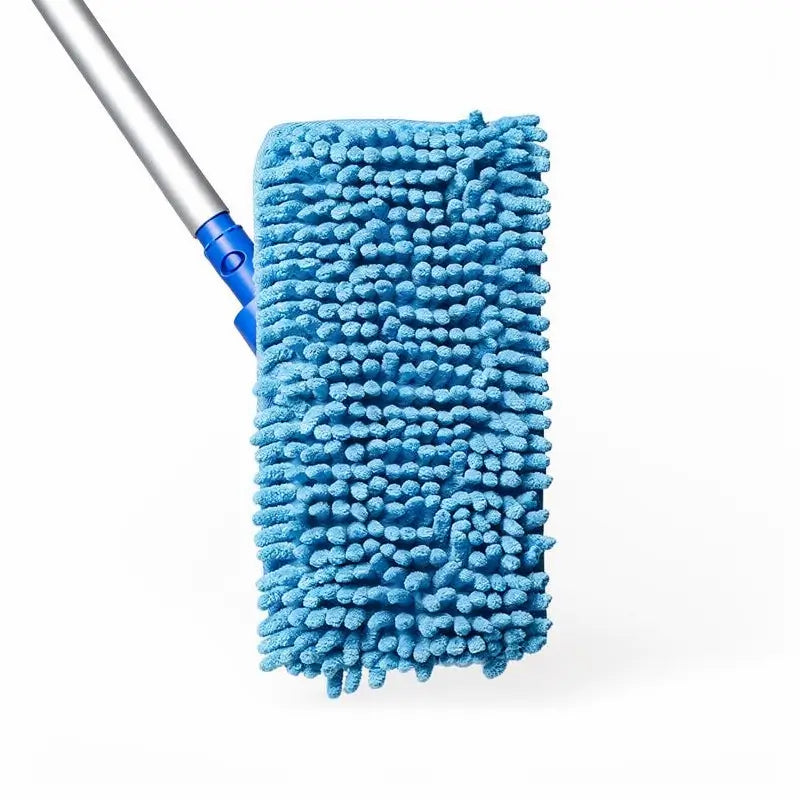 Extendable Baseboard Cleaner Mop with 177.8 cm Handle Washable Microfiber Pads for Dusting Pet Hair and Deep Cleaning Without Bending Over Easily