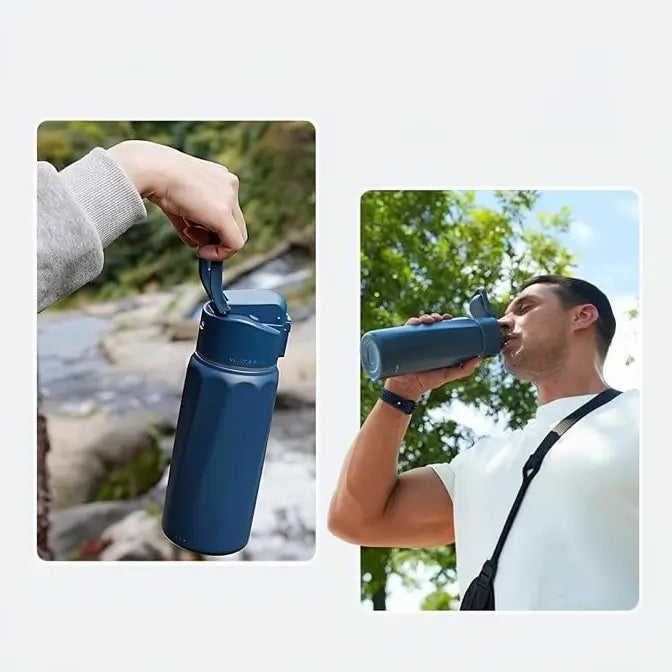 Smart App Water Bottle Hydration Tracker Insulated Stainless Steel Vacuum Flask Wide Mouth Thermal Cup for Gym Sports Travel Fitness and Health