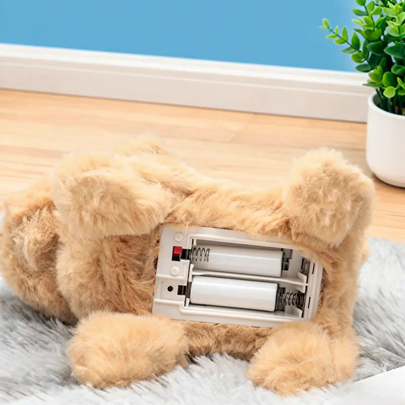 Peluche Cane Robot Realistico Giocattolo Interattivo Cucciolo che Cammina e Abbaia Animale Domestico Intelligente Compagno Adorabile Regalo per Bambini Piccoli Divertimento Familiare Sorpresa Natalizia