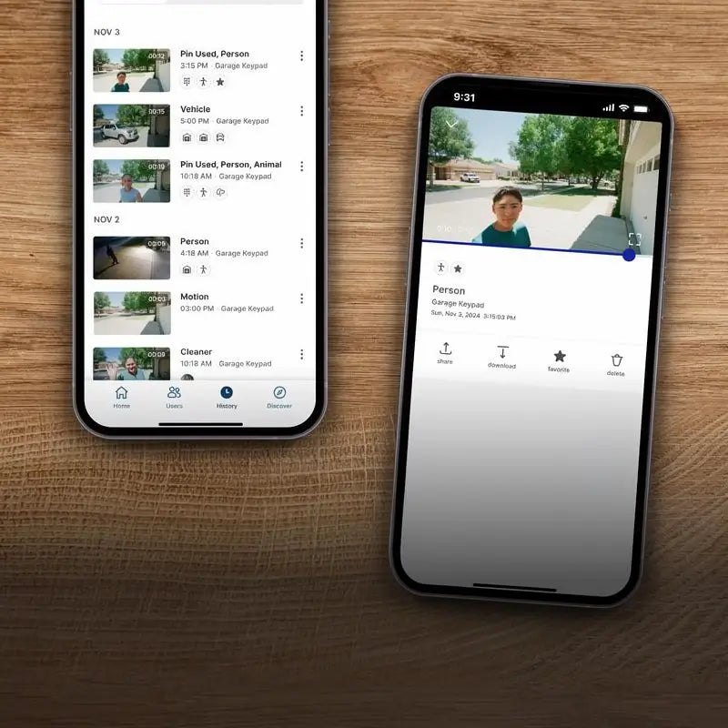Smart Garage Door Video Keypad with Wide-Angle Camera and PIN Codes for Secure Remote Access and Monitoring via Mobile App to Enhance Home Security