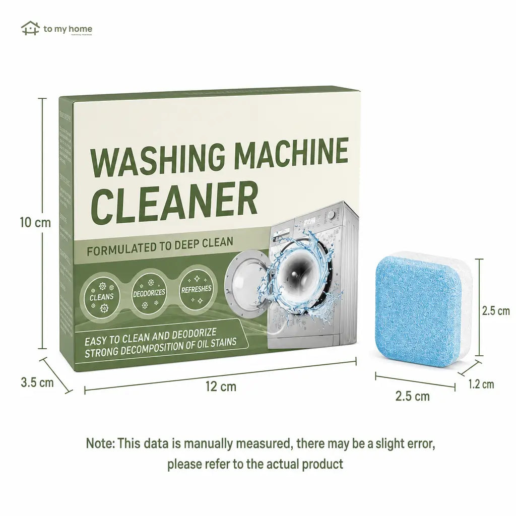 Washing Machine Cleaner Tablets, 12-Pack Deep Descaler and Deodorizer for HE Front Load and Top Load Inside Drum Seal Care Tomyhome Global