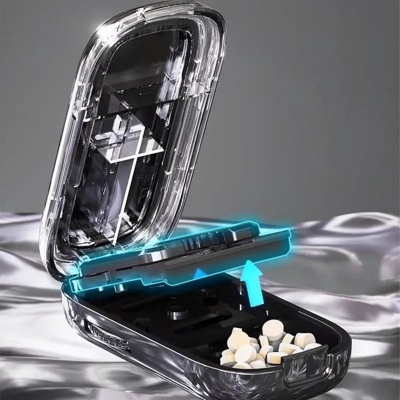 Adjustable Multi Pill Cutter and Splitter for Small Tablets with Precise Alignment Design for Daily Medication Management Easy Grip Cutting Tool
