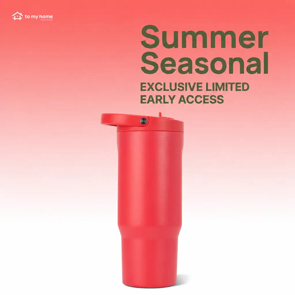 Dishwasher-safe stainless steel water bottle with 24-hour cold insulation and easy-carry handle for active days and road trips without unwanted spills Tomyhome Global