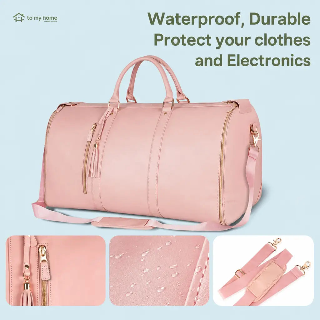 57L Travel Duffle Bag with Garment and Shoe Compartments, Water-Resistant Carry-On Weekender for Gym, Business Flights, Weddings, and Hospital Packing Tomyhome Global