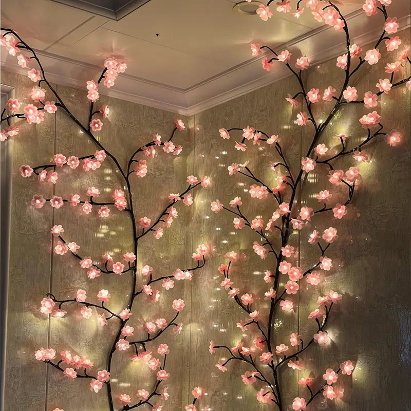 Lampada Ramo LED USB Floreale Decorazione per Casa Festa Matrimonio Vacanze Festival Interno Salotto Tavolo Ornamento