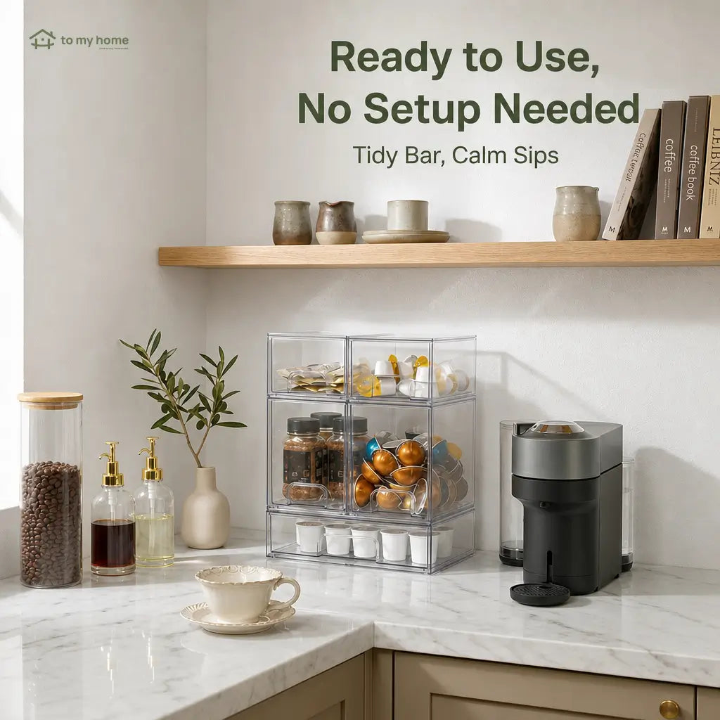 Stackable Clear Organizer Drawers, BPA-Free Multi-Size Storage Bins for Nursery Bottles, Bathroom Vanity, Pantry, Office Anywhere Tomyhome Global