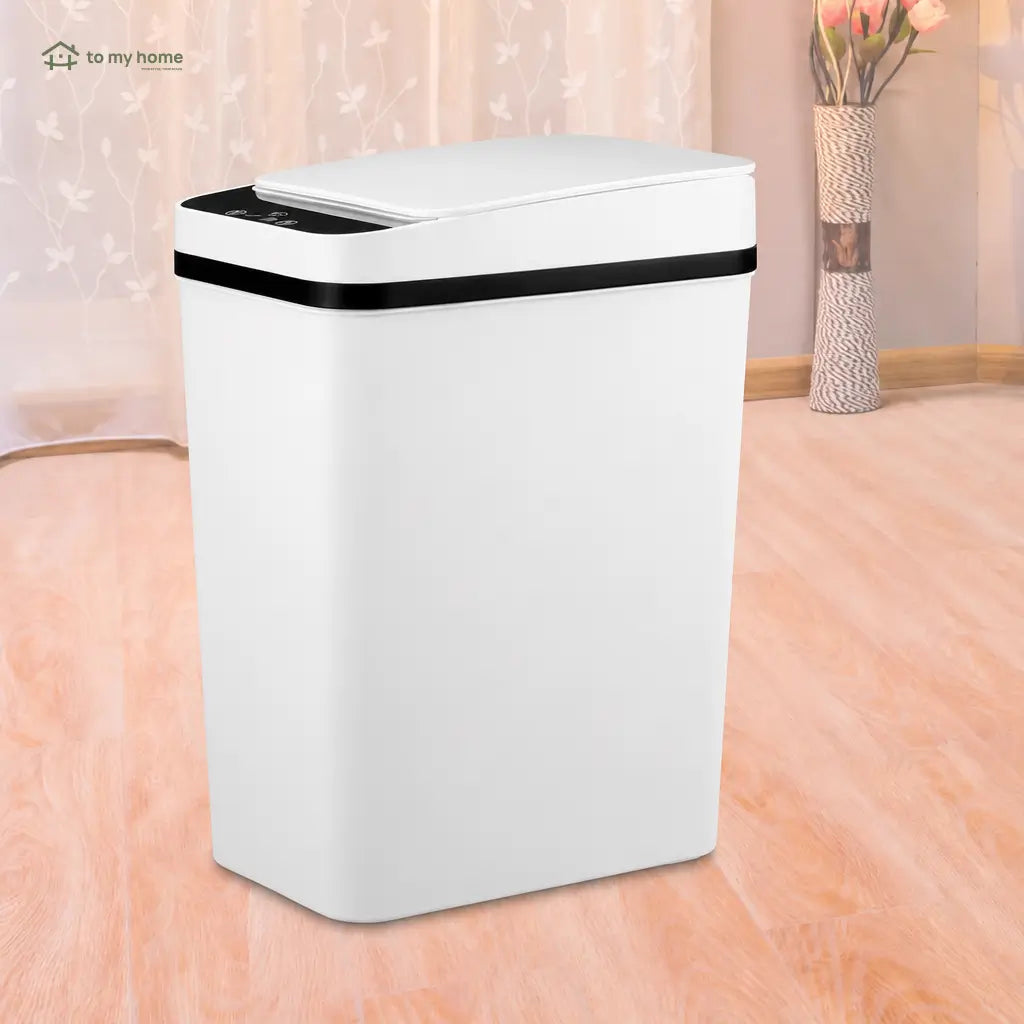 12L Touchless Motion Sensor Trash Can with Airtight Lid, Slim Waterproof Design, and Low-Noise Lid for Kitchen, Bathroom, Bedroom, Office Use Tomyhome Global