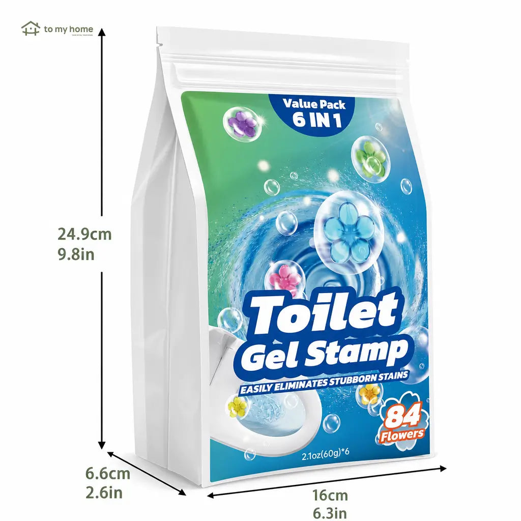 Flower-shaped toilet gel stamps with deodorizing fragrance for bathroom toilets, sinks and urinals in home or commercial spaces all summer long Tomyhome Global